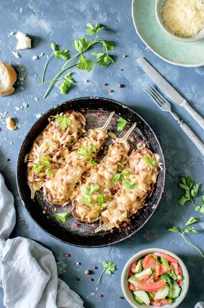 Peynirli fırında patlıcan