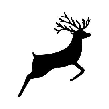 Ren geyiği beyaz arkaplanda izole edildi,