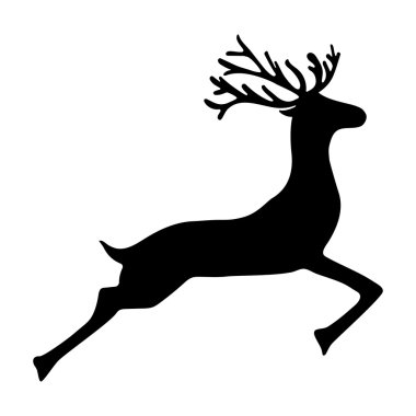 Ren geyiği beyaz arkaplanda izole edildi,