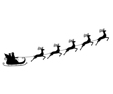 Noel Baba üzerinde Ren geyiği rides