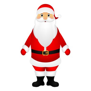 Beyaz bir arka plan üzerinde Noel Baba duran