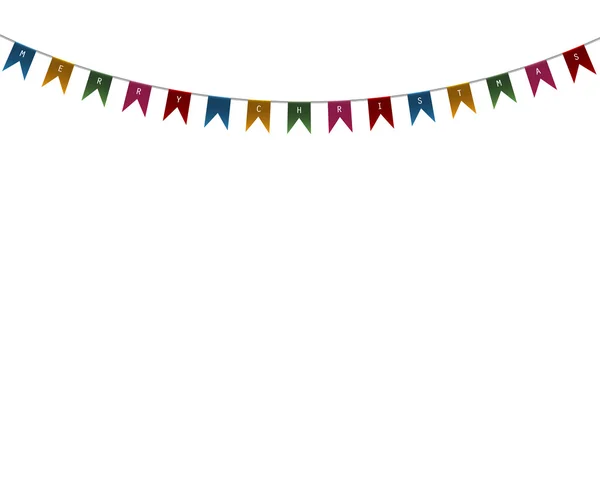 Decorative flags on greeting card template — Διανυσματικό Αρχείο
