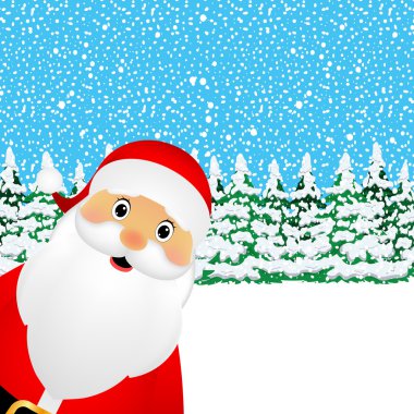 Noel Baba ormanda ayakta