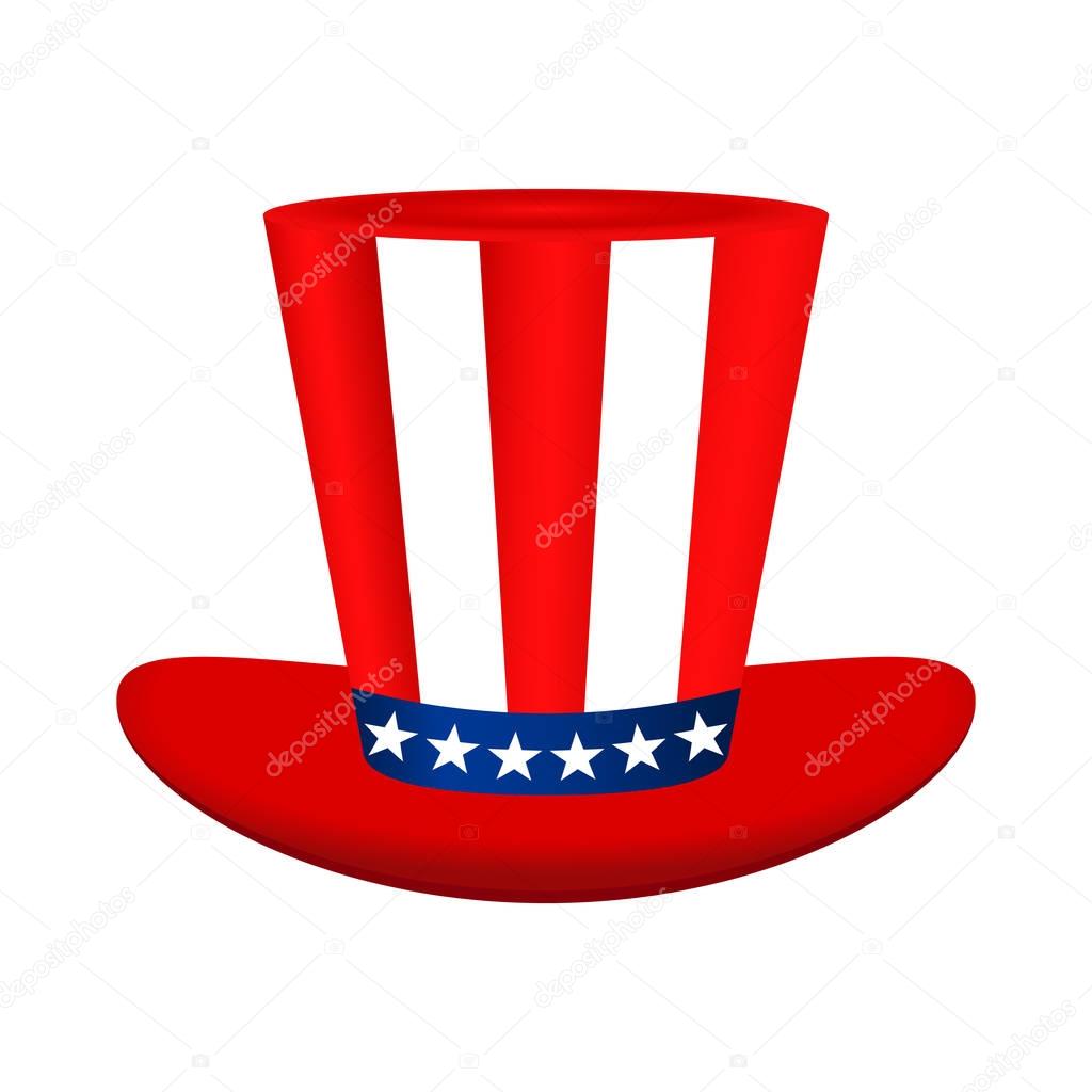 Hat with American flag image on white background Stock Vector Image by ...