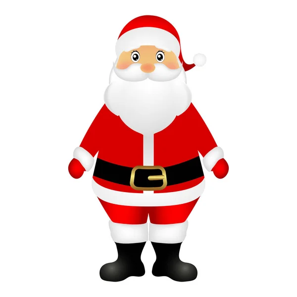 Santa Claus sobre un fondo blanco — Vector de stock