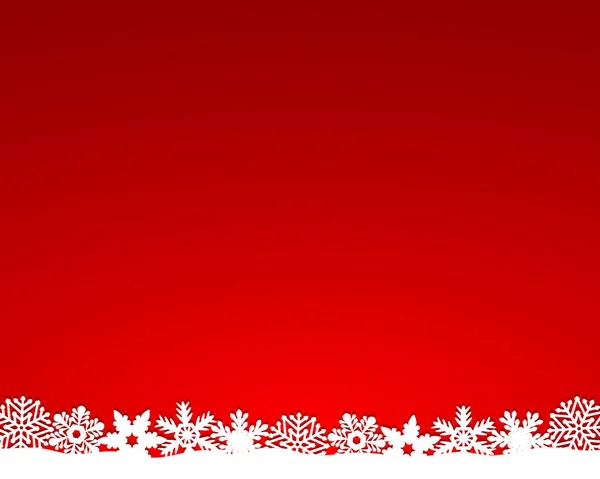 Kerst rode achtergrond met sneeuwvlokken — Stockvector