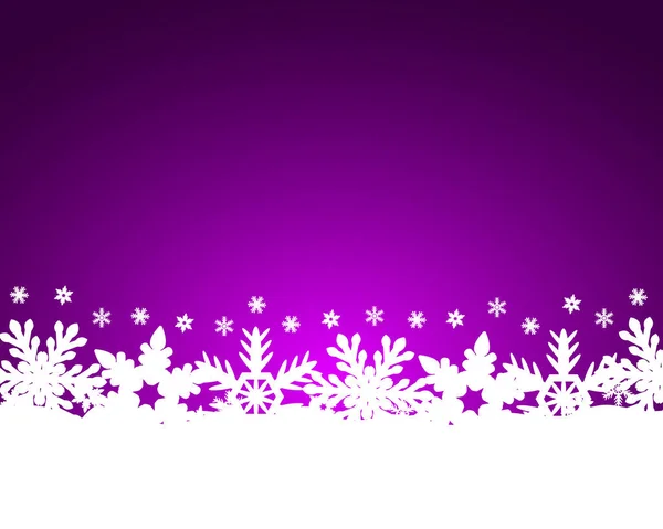 Рождественский фиолетовый фон со снежинками — стоковый вектор