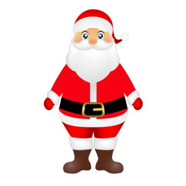 Noel Baba beyaz arka plan vektör üzerinde