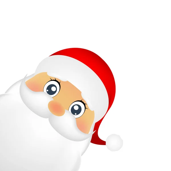 Santa Claus de pie sobre un fondo blanco, vector — Vector de stock