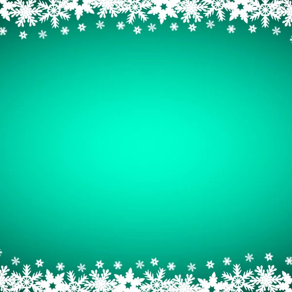 Sfondo blu di Natale con fiocchi di neve, vettore — Vettoriale Stock