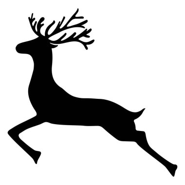 Ren geyiği beyaz arkaplanda izole edildi