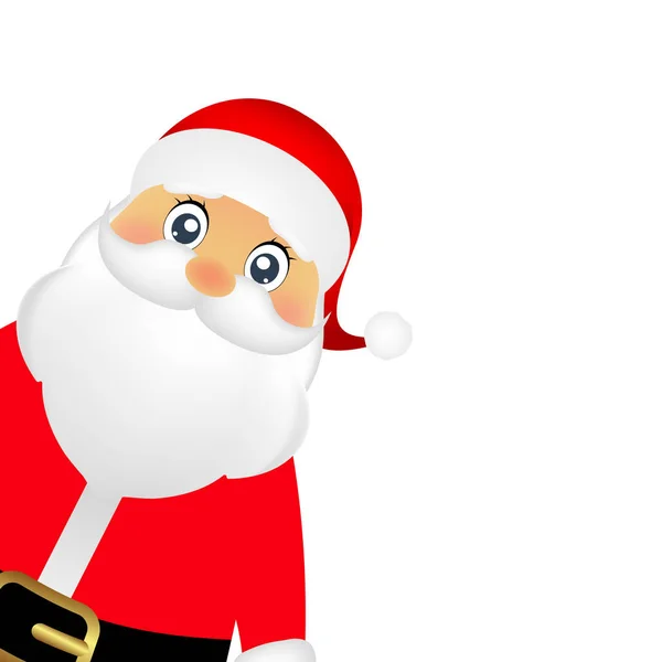 Santa Claus de pie sobre un fondo blanco, vector — Vector de stock