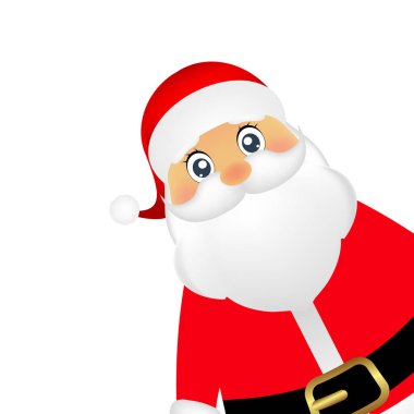 Noel Baba beyaz bir arka plan üzerinde duran, vektör