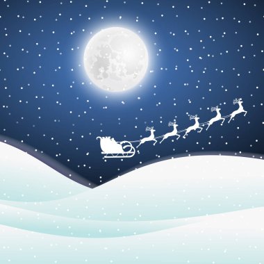 Noel Baba için kızak Ren geyiği gider