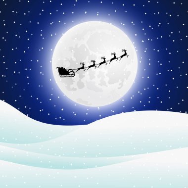 Noel Baba için kızak Ren geyiği gider