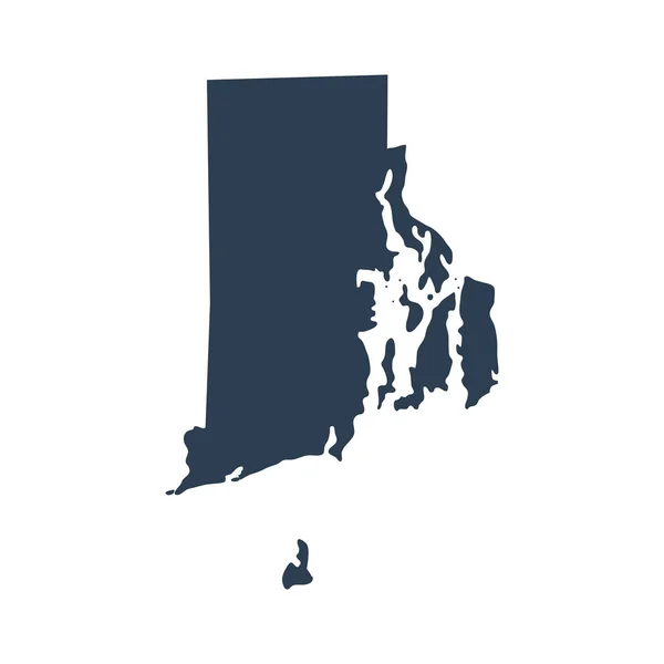 Mapa del estado de Rhode Island — Vector de stock