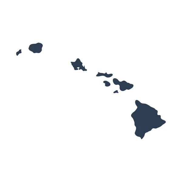 Mappa dello stato USA Hawaii — Vettoriale Stock