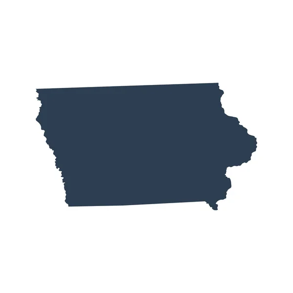 米国アイオワ州の地図 — ストックベクタ