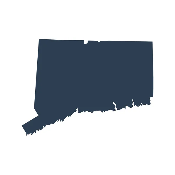 Kaart van de Amerikaanse staat Connecticut — Stockvector