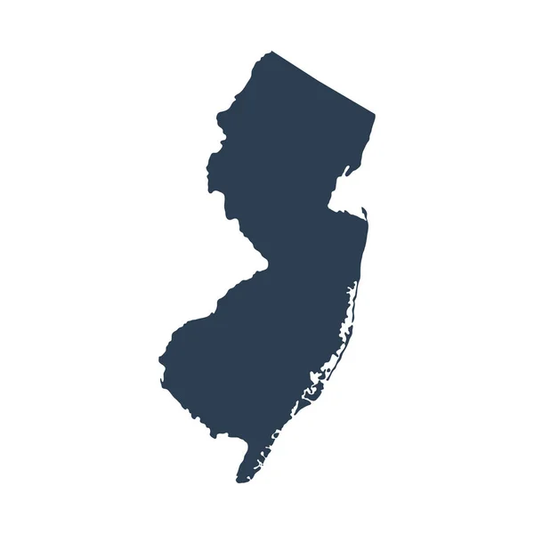 Kaart van de Amerikaanse staat New Jersey — Stockvector