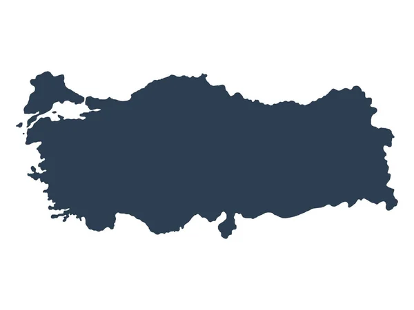Turquia mapa em um vetor de fundo branco — Vetor de Stock