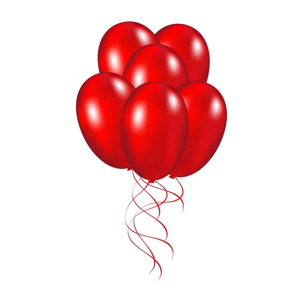 Ballons rouges festifs — Image vectorielle