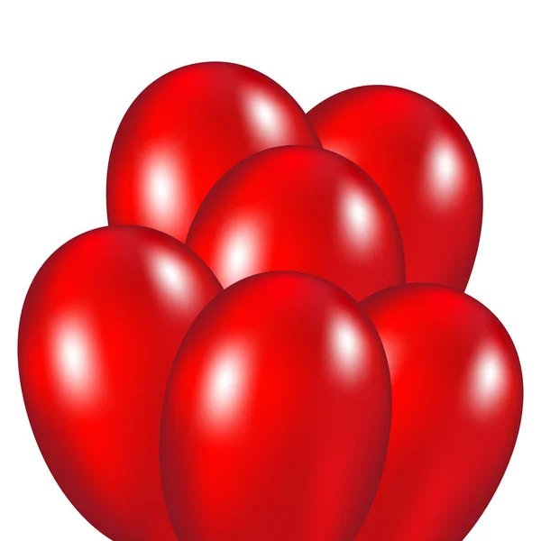 Ballons rouges festifs — Image vectorielle