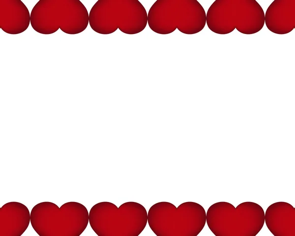 Fundo de corações vermelhos no dia do feriado Valentine s — Vetor de Stock
