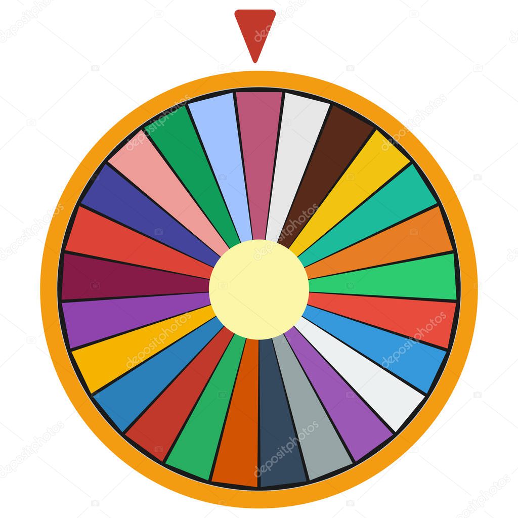 Wheel of Fortune luck flat icon