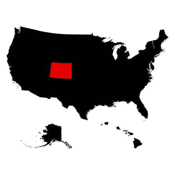 US-Bundesstaat Colorado auf der Karte — Stockvektor