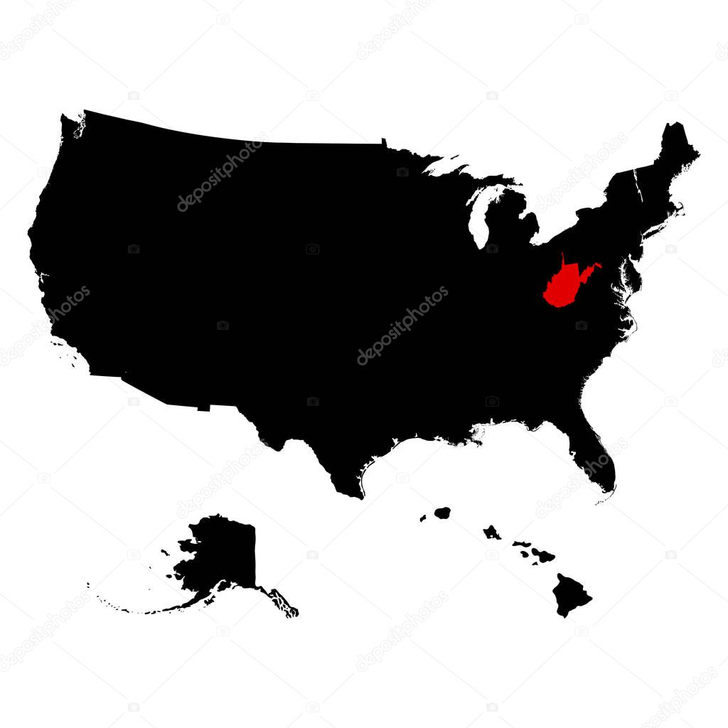 map of the U.S. state  West Virginia