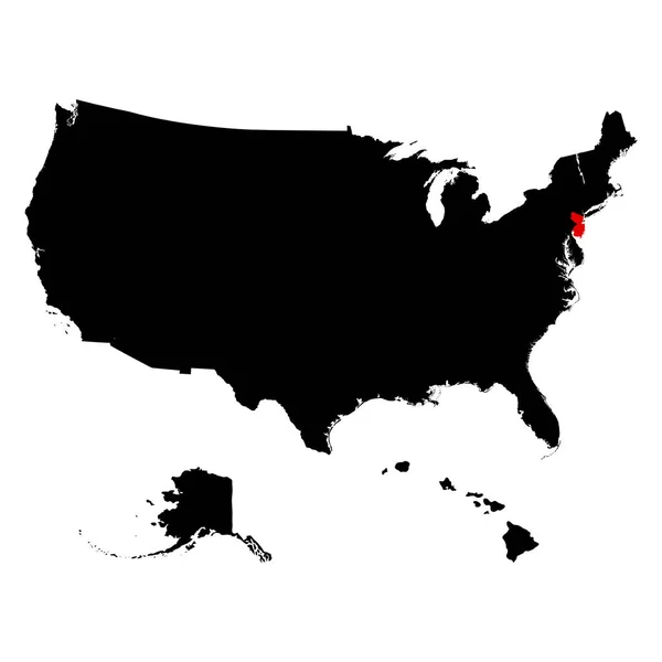 Carte de l'État américain du New Jersey — Image vectorielle