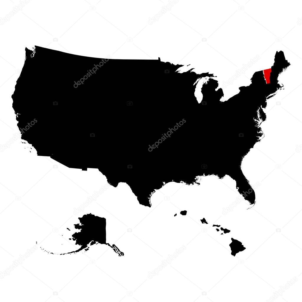 map of the U.S. state  Vermont