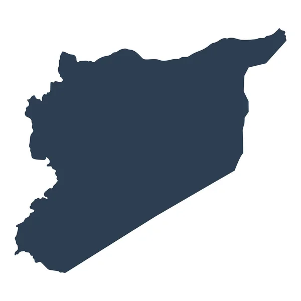 Suriye coğrafi harita üzerinde beyaz arka plan closeup siyasi — Stok Vektör