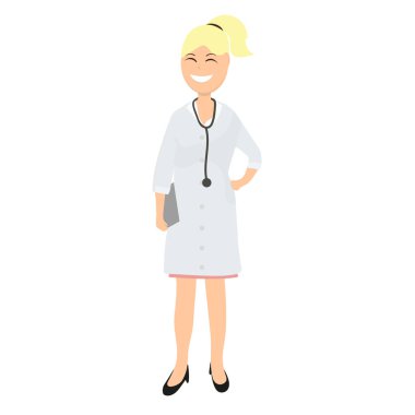 Kadın Doktor çocuk doktoru hastanede