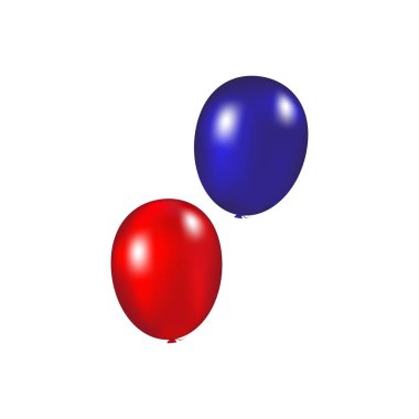 Beyaz bir arka planda balonlar