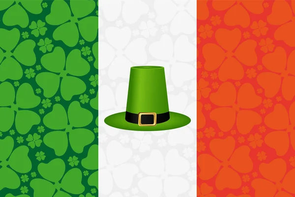 Hat cylinder on St. Patricks Day — Stock Vector