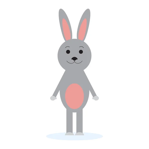 Funny easter rabbit on white background — Stock Vector