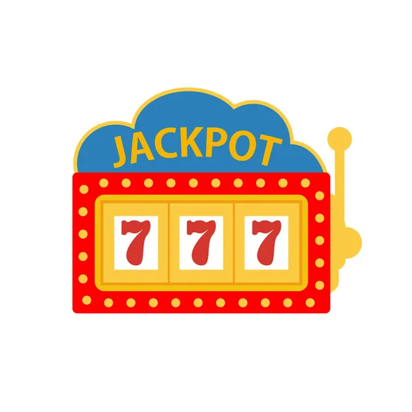Jackpot on a slot machine vector — Stock Vector