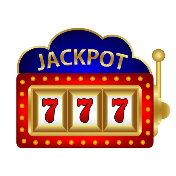 Jackpot-ul pe un vector slot machine — Vector de stoc