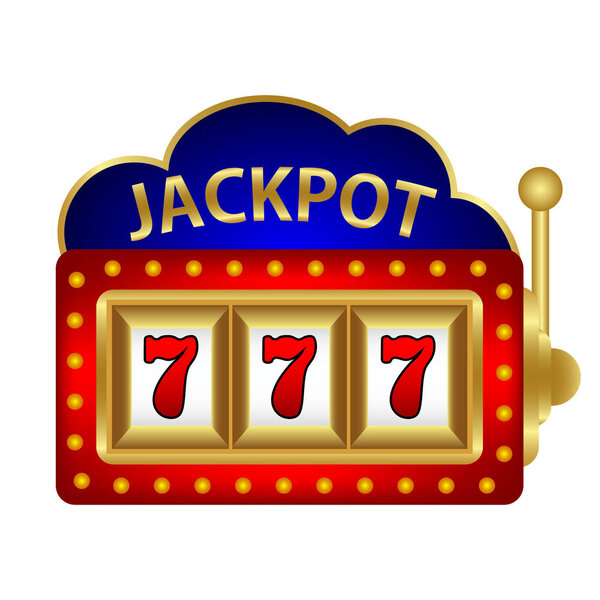 jackpot on a slot machine vector