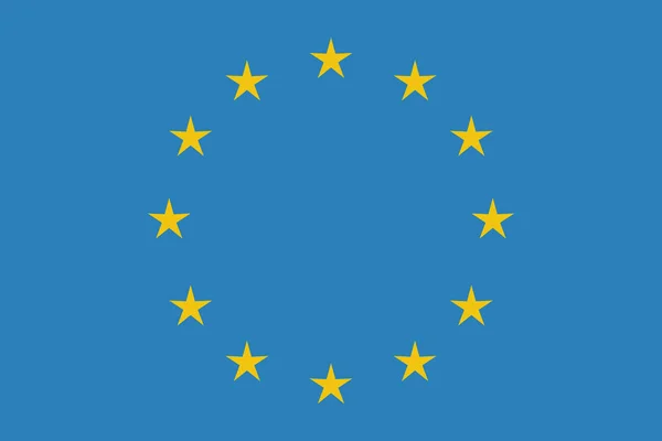 Vlajka EU v detailním — Stockový vektor