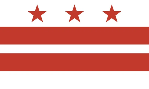 District of columbia bayrağı — Stok Vektör