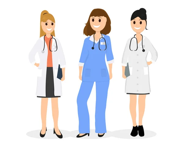 Група жінок лікарів — стоковий вектор