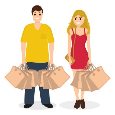 Kadın ve erkek'lık alışveriş satış alımları ile