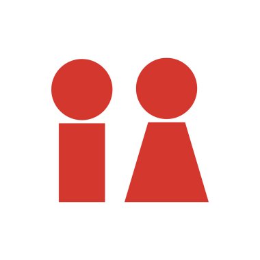 Basit simgesi simgesi bir erkek ve bir kadın