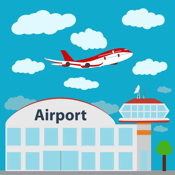 Icono del aeropuerto, ilustración vectorial. — Archivo Imágenes Vectoriales