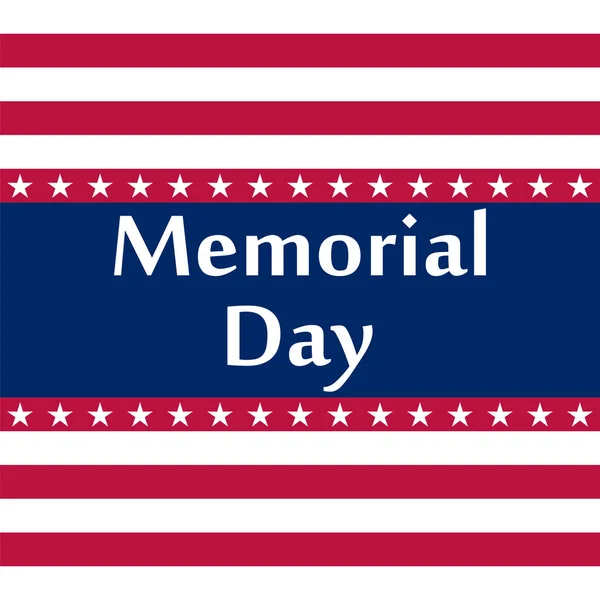 Memorial Day in de Verenigde Staten. — Stockvector