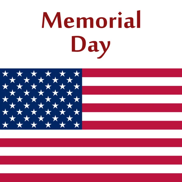 Memorial Day negli Stati Uniti . — Vettoriale Stock