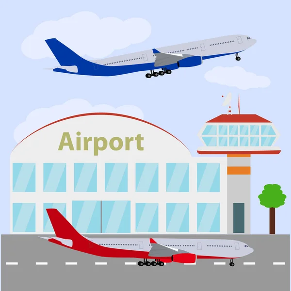 Icône de l'aéroport, illustration vectorielle. — Image vectorielle